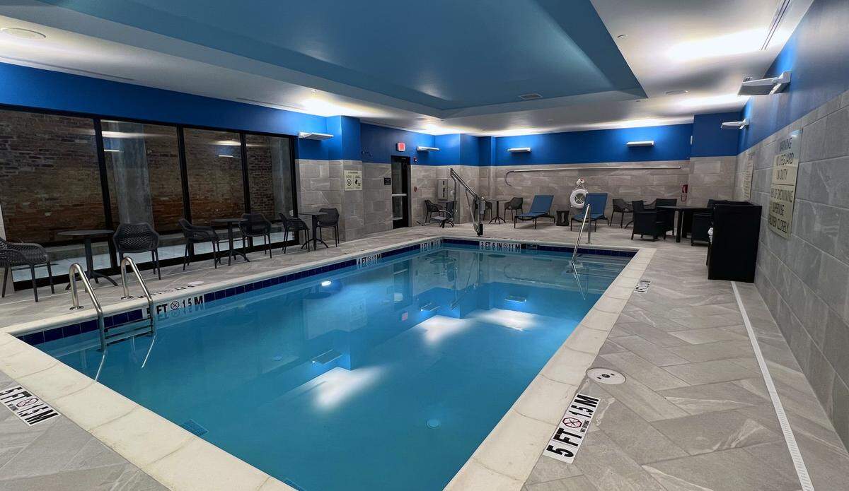A new Hampton Inn at the corner of 12th Street and Broadway in downtown Columbus, Georgia is now open for business. 02/16/2023