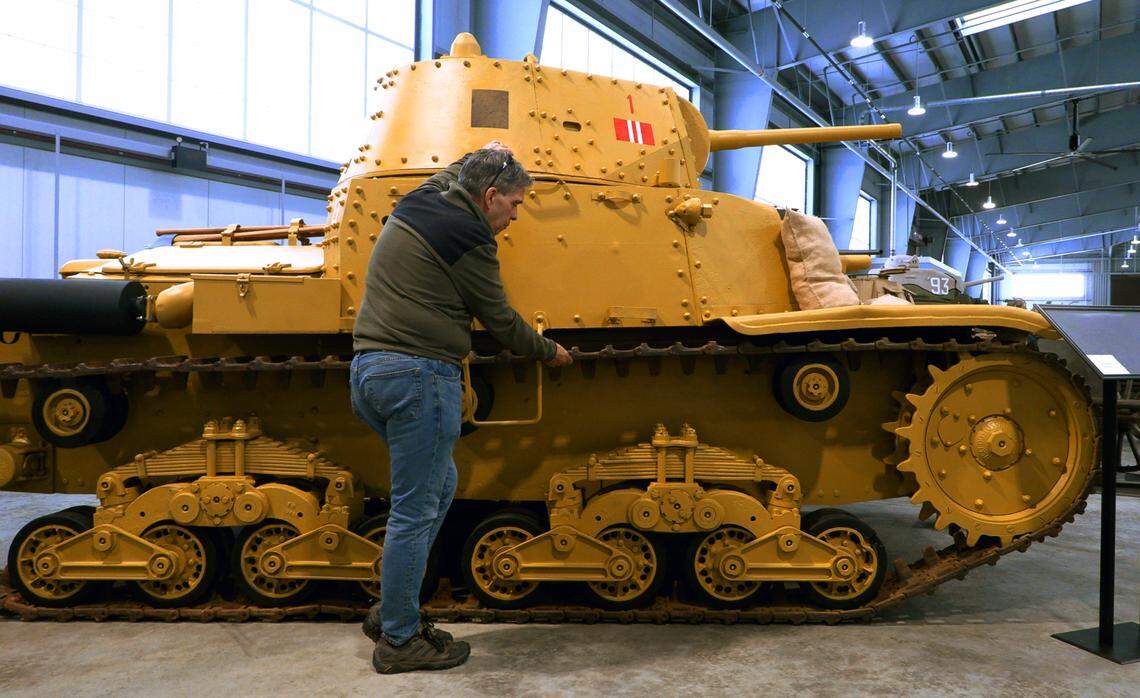 Robert Barlow, museum specialist and restoration shop manager with the U.S. Army Armor and Cavalry Collection at Ft. Moore, Georgia, talks about the restoration of this M 14/41 Italian tank, also called the Carro Armato M 14/41. 02/01/2024