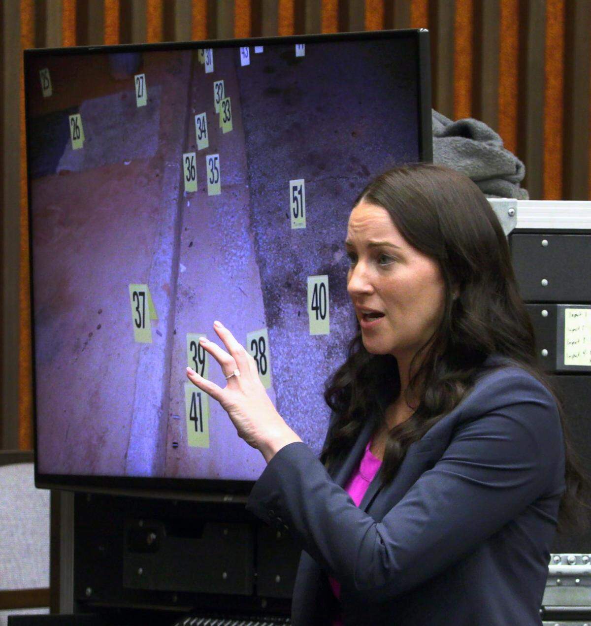 Lead prosecutor Cara Convery makes her closing argument to jurors Monday morning. 11/13/2023