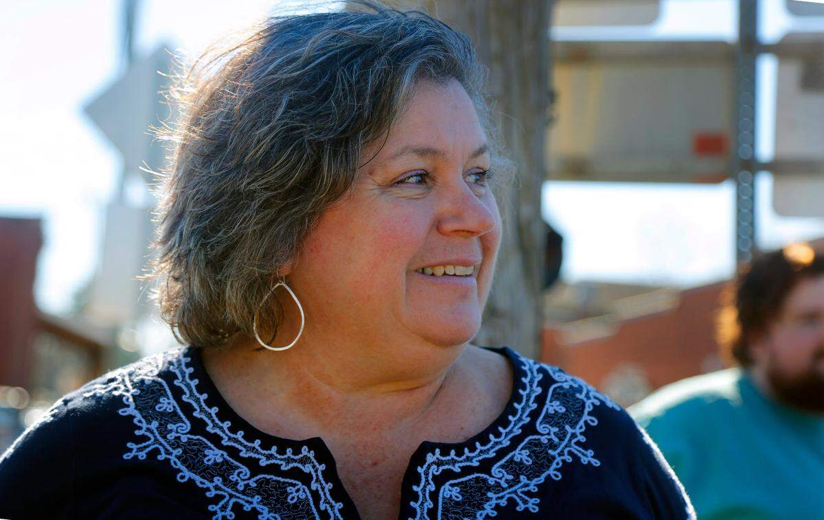 Columbus resident Laura Walker talks about the significance of the Carters and why she chose to come to Plains, Georgia Wednesday to view the funeral procession for Rosalynn Carter. 11/29/2023