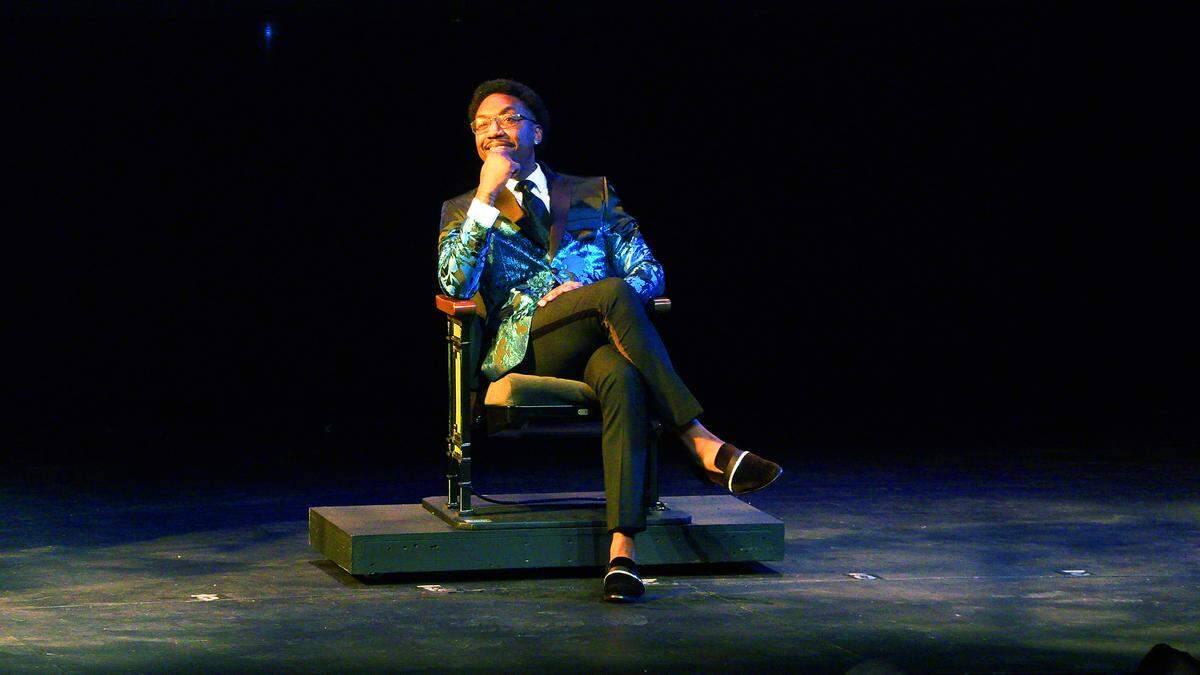 Springer Opera House artistic director Keith McCoy demonstrates, to the audience’s amusement and applause,​ a big change coming to the historic State Theater of Georgia in Columbus in time for the 2025-26 season. 03/27/2025