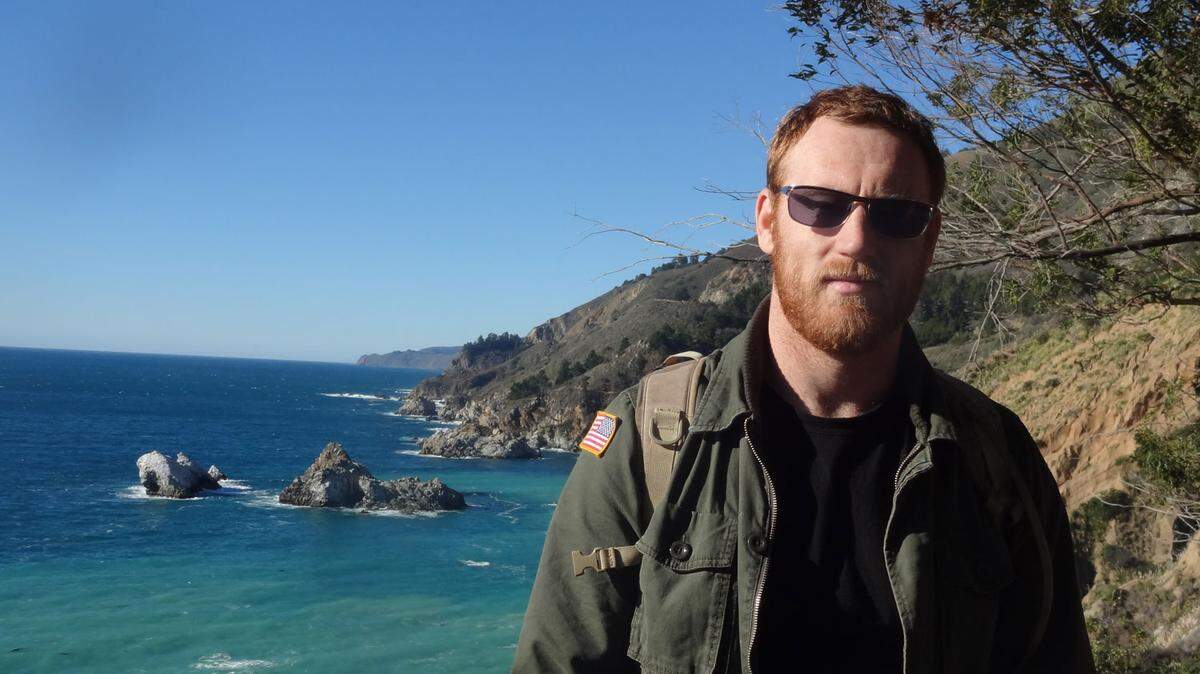A photo of Andrew Goldsmith who intends to skateboard and kayak from Camp Merrill to Camp Rogers at Fort Benning from May 14-23.