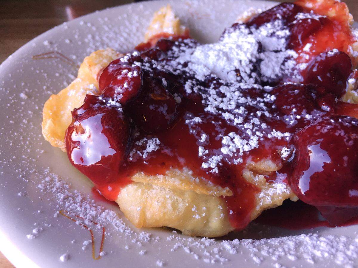 For dessert, Ledger-Enquirer reporter Nick Wooten ordered Beignets topped with strawberry sauce. Café Le Rue is located in The Landings in Columbus, Georgia.