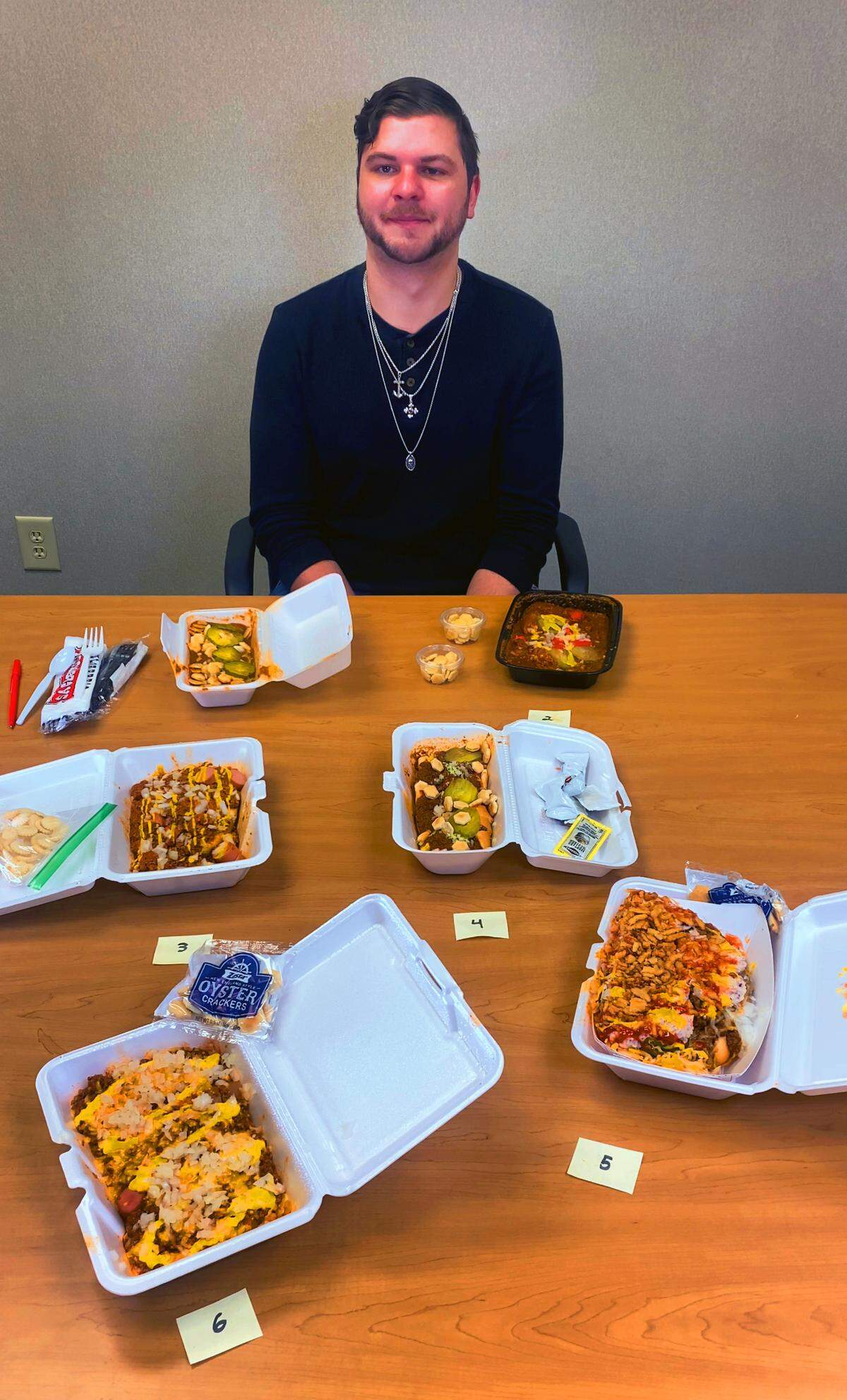 Ledger-Enquirer reporter Kelby Hutchison did a blind taste test of Scrambled Dogs from six Columbus restaurants to determine which he likes the best.