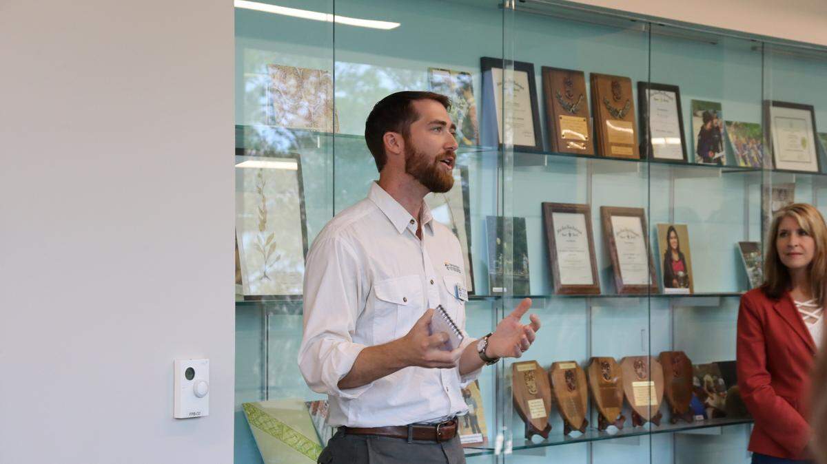 Henry Jacobs, Chattahoochee Riverkeeper Director, announced to the media the official partnership between the CRK and CSU’s biology lab for water testing and analysis.