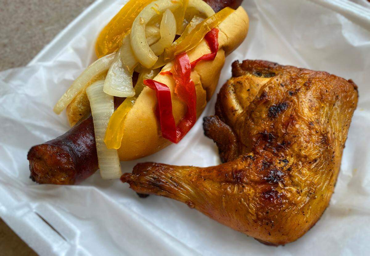 Neicy’s BBQ has closed its location at 359 23rd Ave. in Columbus, Georgia. This is a photo of their sausage dog, taken on June 30, 2021.