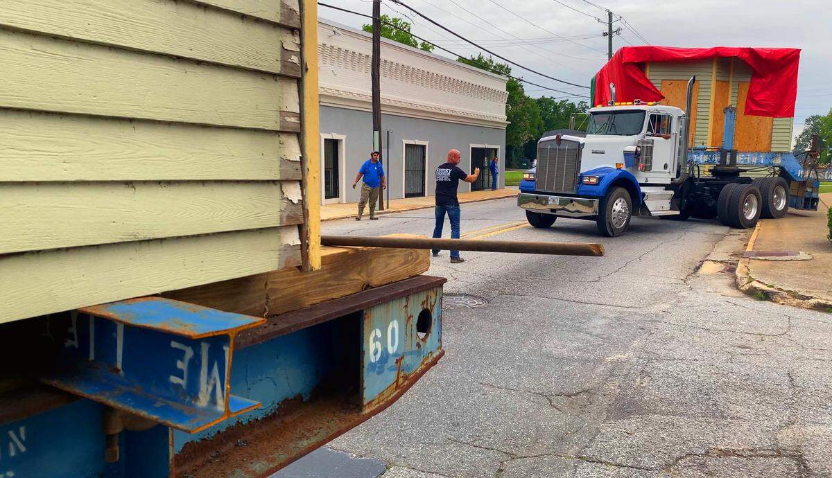 Historic Columbus moved the Alma Thomas House on May 12, 2026, from 411 21st St. in Rose Hill and placed it next to the Ma Rainey Home, 805 Fifth Ave., in the Liberty Heritage Historic District.