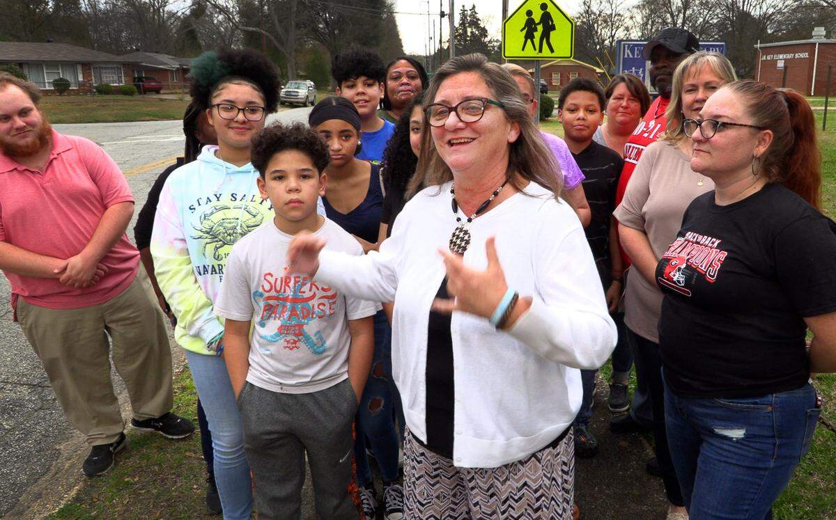 Patricia Frey, center, announced she intends to run in the special election to represent District 7 on the nine-member Muscogee County School District board. Frey is vice president of Home For Good, the United Way of the Chattahoochee Valley’s program dedicated to helping individuals and families move from homelessness to permanent and stable housing. 02/24/2023