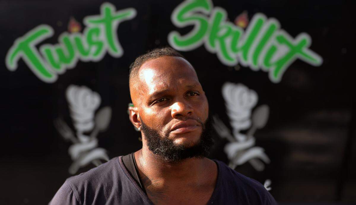 Jerome Lawson is the owner of Twist Skillit food truck in Columbus, Georgia. 10/13/2021