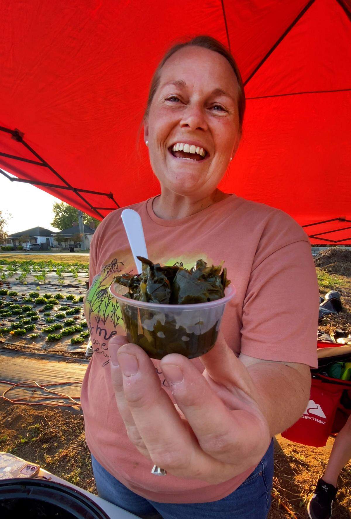 Amanda Robbins was among the competitors at MercyMed Farm’s second annual Collards Cook-Off. The event also included live music, food, vendors, fresh farm veggies, and pumpkin decorating for kids. 10/25/2024