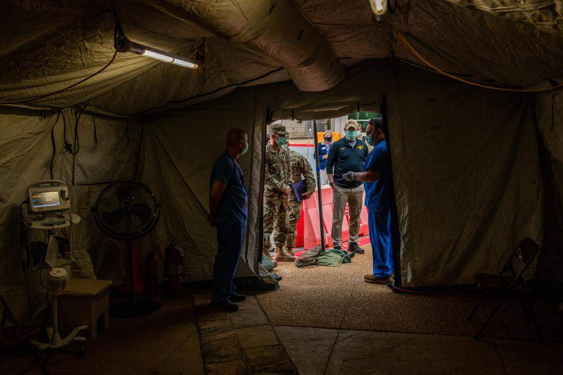 FORT BENNING, Ga. - Maj. Gen. Gary M. Brito, commanding general of the Maneuver Center of Excellence, hosts a visit from Secretary of the Army Ryan McCarthy, Sgt. Maj. of the Army Michael A. Grinston and their guests Georgia Sens. David Perdue and Kelly Loeffler. (U. S. Army photo by Patrick A. Albright, Maneuver Center of Excellence Photographer)