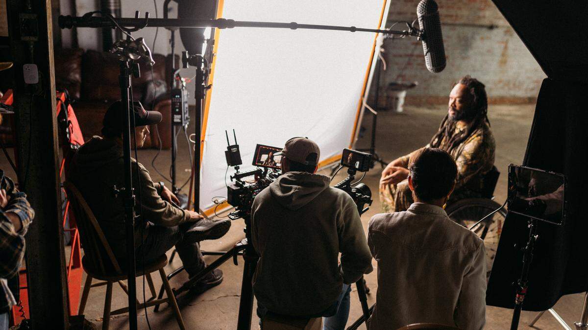 This is a behind the scenes photo from a documentary made by Village Film.