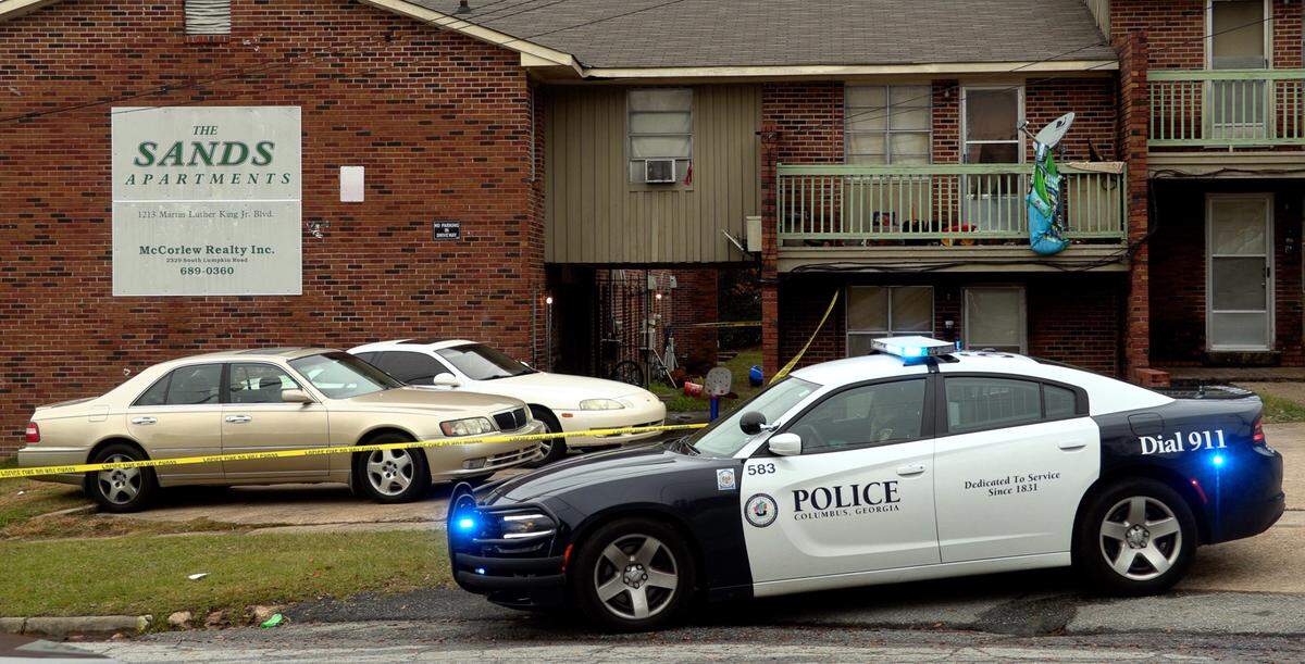 A Columbus man is dead after a Sunday shooting at the Sands Apartments on Martin Luther King Jr. Boulevard, authorities said. Derrick Scott, 34, was pronounced dead of a gunshot in the emergency room at 11:26 p.m. at Piedmont Columbus Regional midtown campus, said Muscogee County Chief Deputy Coroner Freeman Worley. His body will be sent to the crime lab in Decatur on Tuesday for an autopsy.