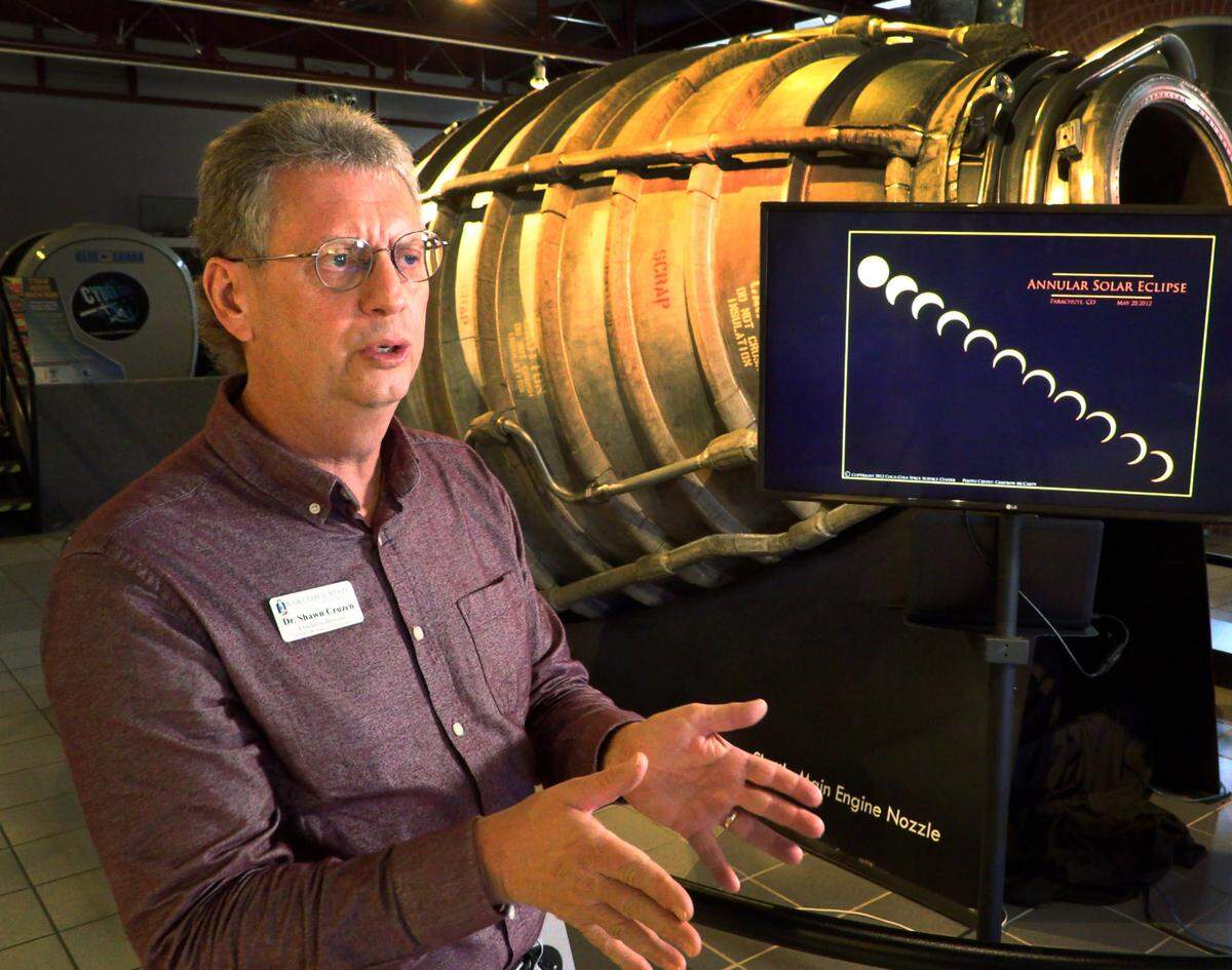 Shawn Cruzen, the executive director of the Columbus State University Coca-Cola Space Science Center in Columbus, Georgia, talks about the two solar eclipses that will occur in the next six months: Oct. 14, 2023, and April 8, 2024.