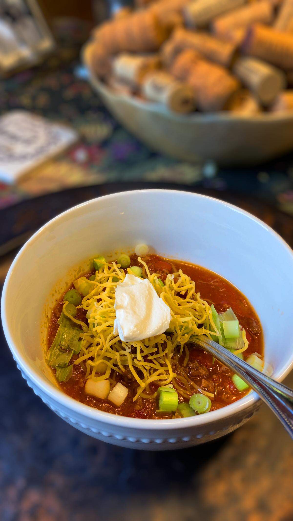 The recipe for this bowl of Christmas chili, pictured Dec. 10, 2025, is among those Peter Bowden, retired president and CEO of VisitColumbusGA, is sharing with the readers of his blog.
