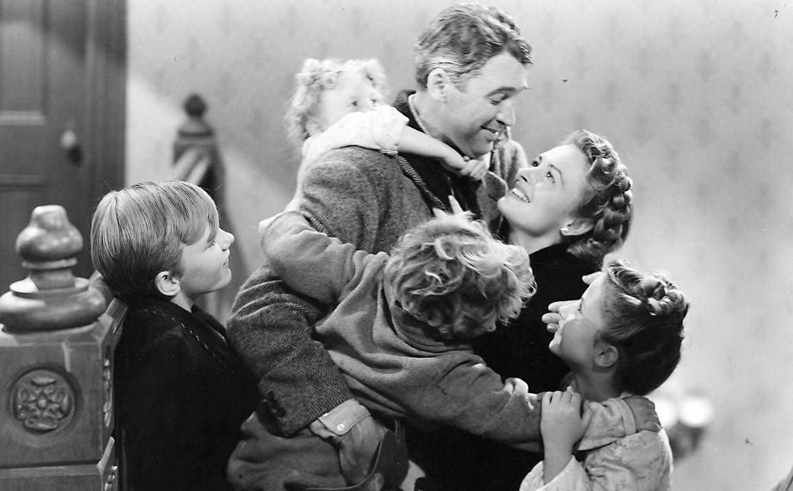 James Stewart stars in the film classic “It’s a Wonderful Life.”