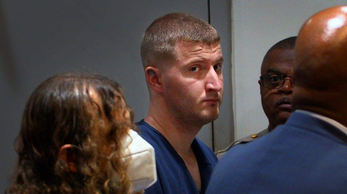 Kevin S. Dietz, center appears in Recorder’s Court in Columbus on Oct. 12. Dietz has been charged with two counts of murder in the deaths of Ursula Dietz, 64 and Elenor Dietz, 19 months, in Columbus.