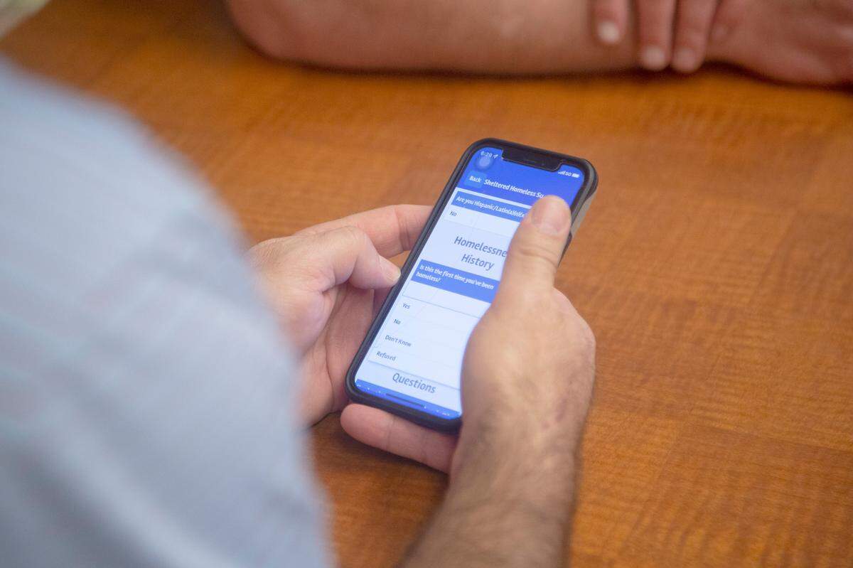 The Point In Time Count survey, conducted annually by Home for Good, counts the number of people experiencing homelessness in Muscogee and Russel County on Feb. 22, 2022, in Columbus, Ga.