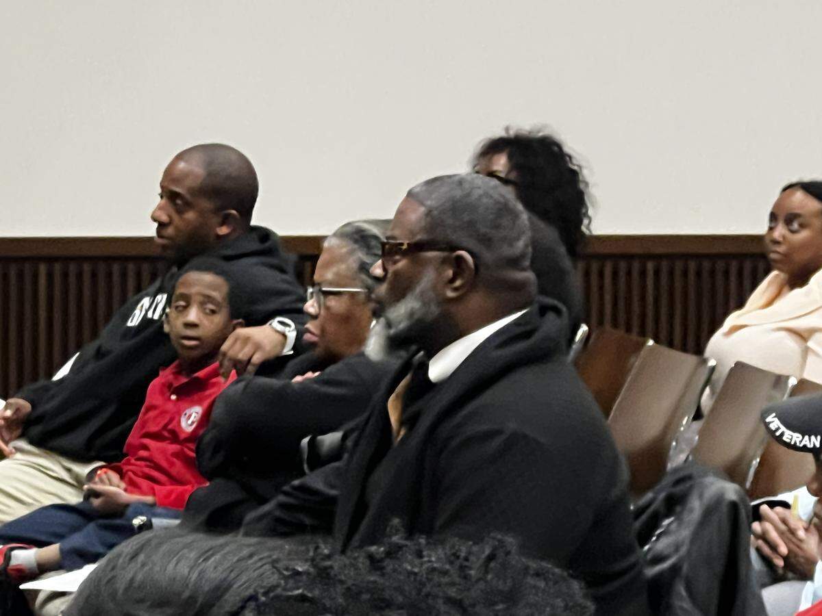Jake Golden watches as Columbus Councilor Bruce Huff announces Jan. 27, 2026, he will not seek reelection for the District 3 seats and endorses Golden.