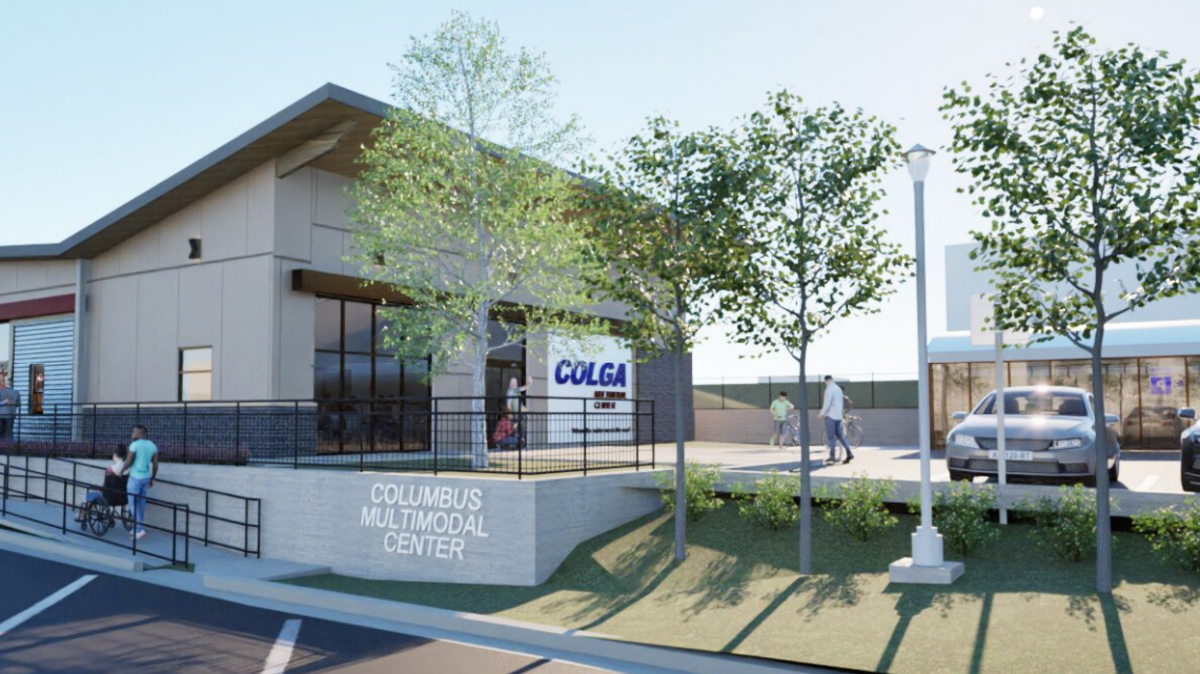 A rendering of the completed Columbus Multimodal Center.
