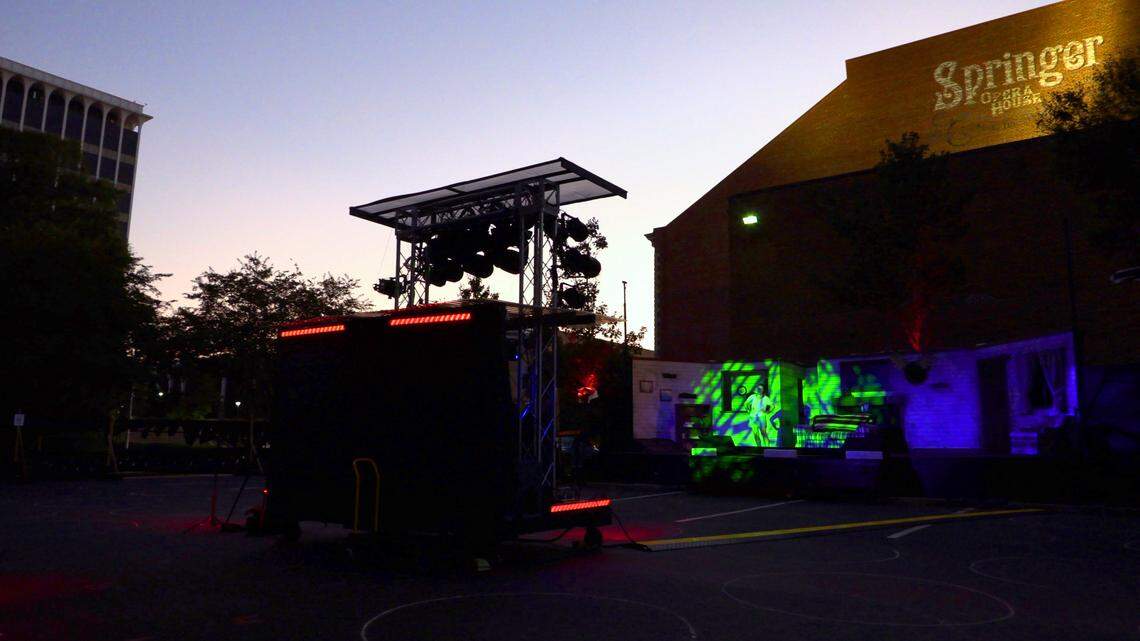 The Springer Opera House opens the 2020-2021 season with “Evil Dead The Musical” in the Springer parking lot at 10th Street and 2nd Avenue. It’s the first new show the Springer has produced for a live audience since mid-March when “Singin’ in the Rain” was halted because of the coronavirus pandemic. The show combines elements from the “Evil Dead” films, and sets them to music. It’s recommended for mature audiences because of simulated violence, mature themes, and strong language.