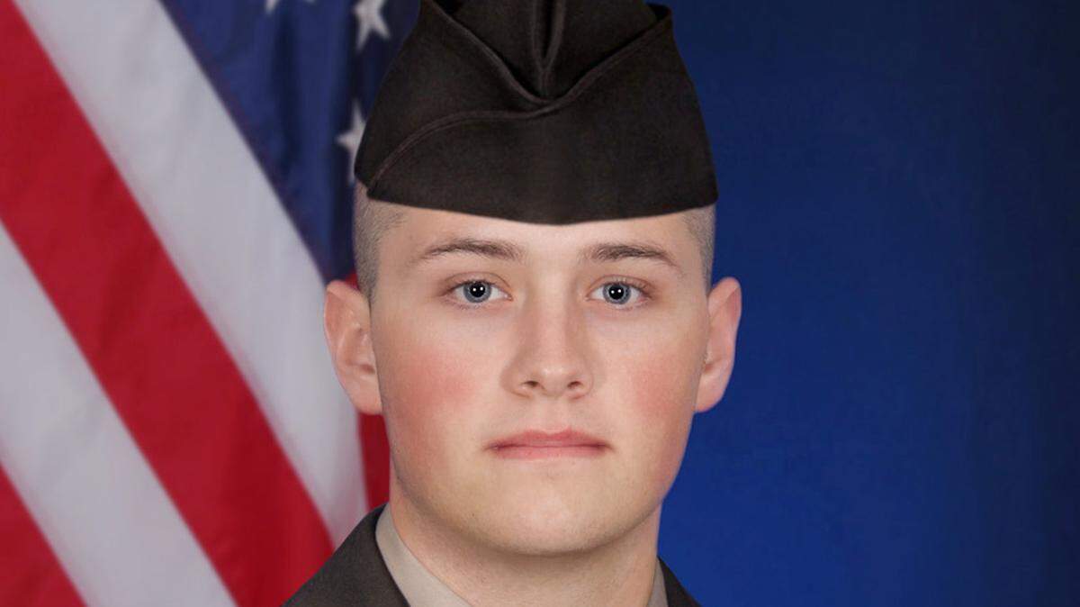 A picture of Pfc. Jacob T. Atchison who died after a medical emergency while training at Fort Moore.