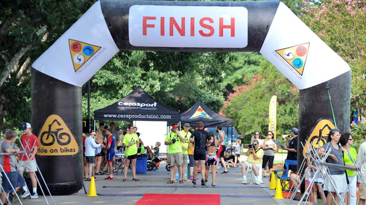 Road races and triathlons, such as the Callaway Gardens Fitness Series Triathlon (shown here), are popular in the Columbus area. This week it's the TriColumbus Sprint Triathlon. 