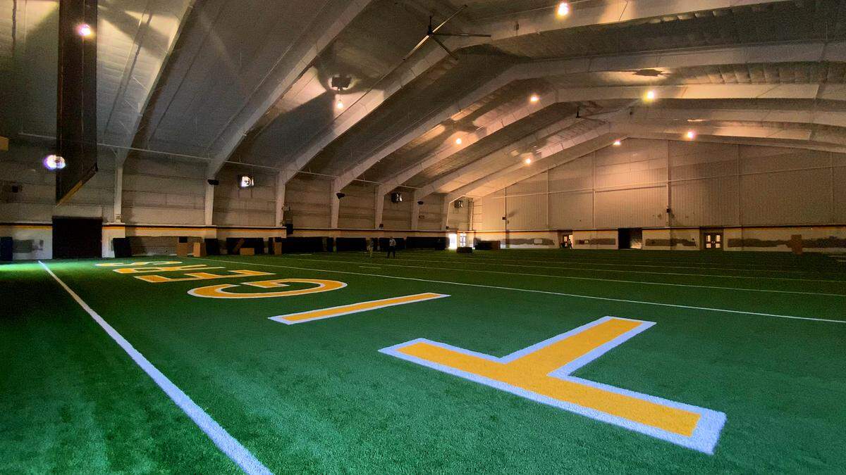 The Harris County School District is scheduled to cut the ribbon Sept. 20 at 4:15 p.m. on a 60,000-square-foot indoor practice facility for multiple boys and girls sports that features a 60-yard artificial turf football field. 09/18/2023