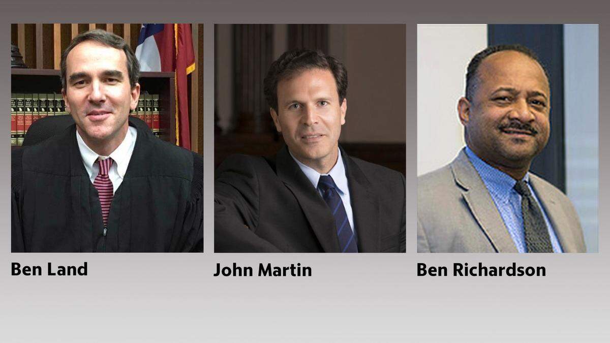 Superior Court Judge Ben Land will fill a vacancy on the Georgia Court of Appeals, John Martin will fill a vacancy on Chattahoochee Judicial Circuit Superior Court , and State Court Judge Ben Richardson will take Land’s place on the Chattahoochee Judicial Circuit Superior Court.