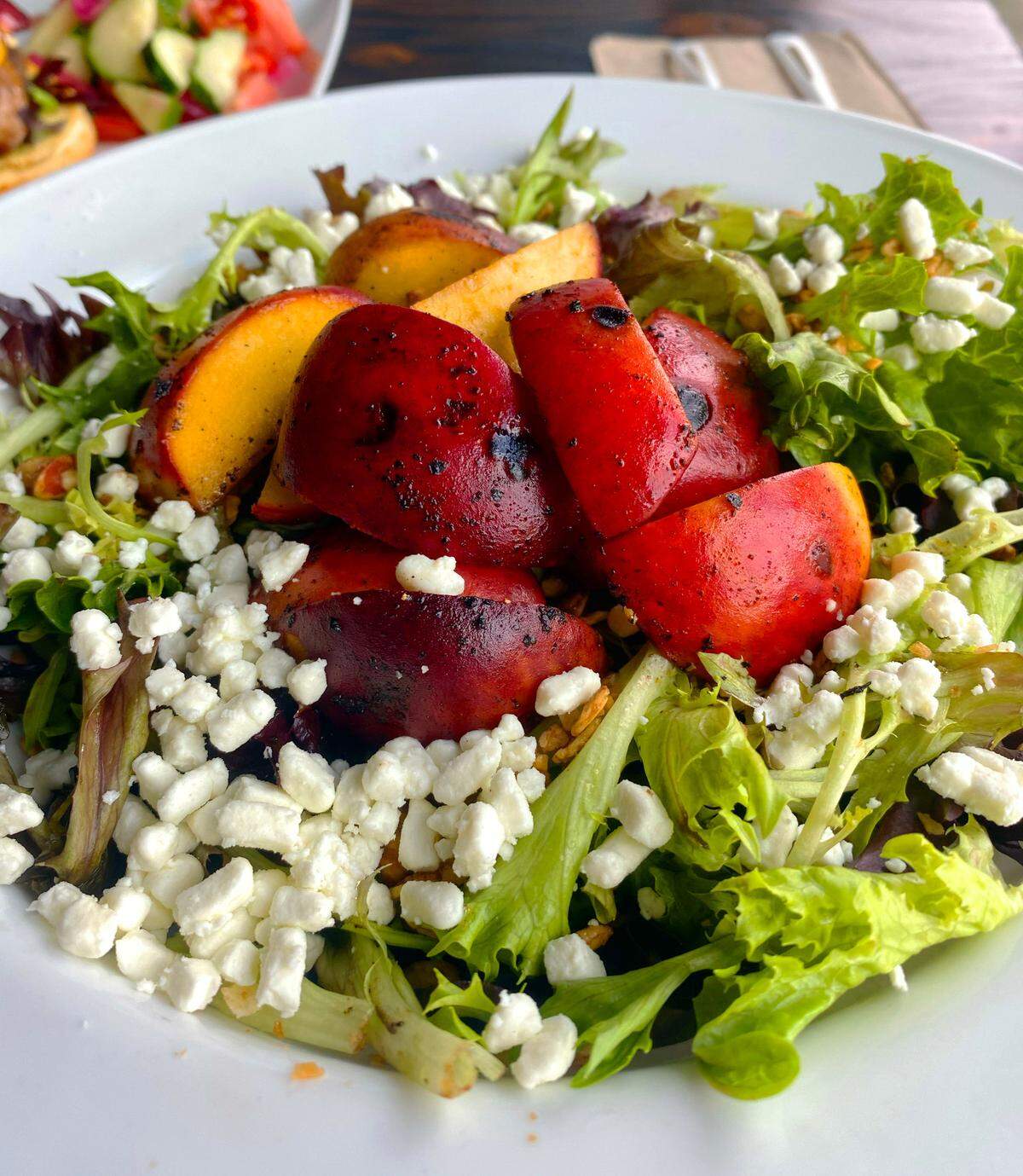The Food Mill in Columbus is offering several special dishes this week that include clingstone peaches. 05/28/2025