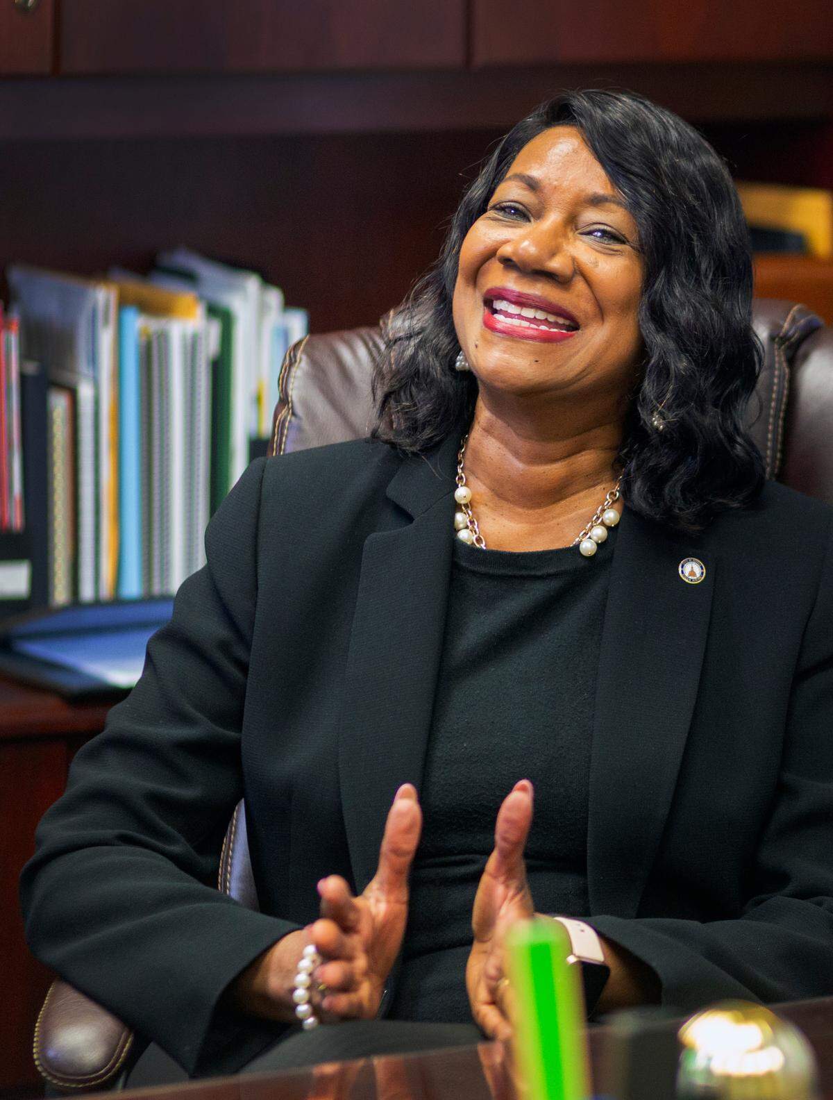 Carolyn Hugley, a state representative from Columbus, Georgia, was recently selected as the House minority leader in the Georgia General Assembly.