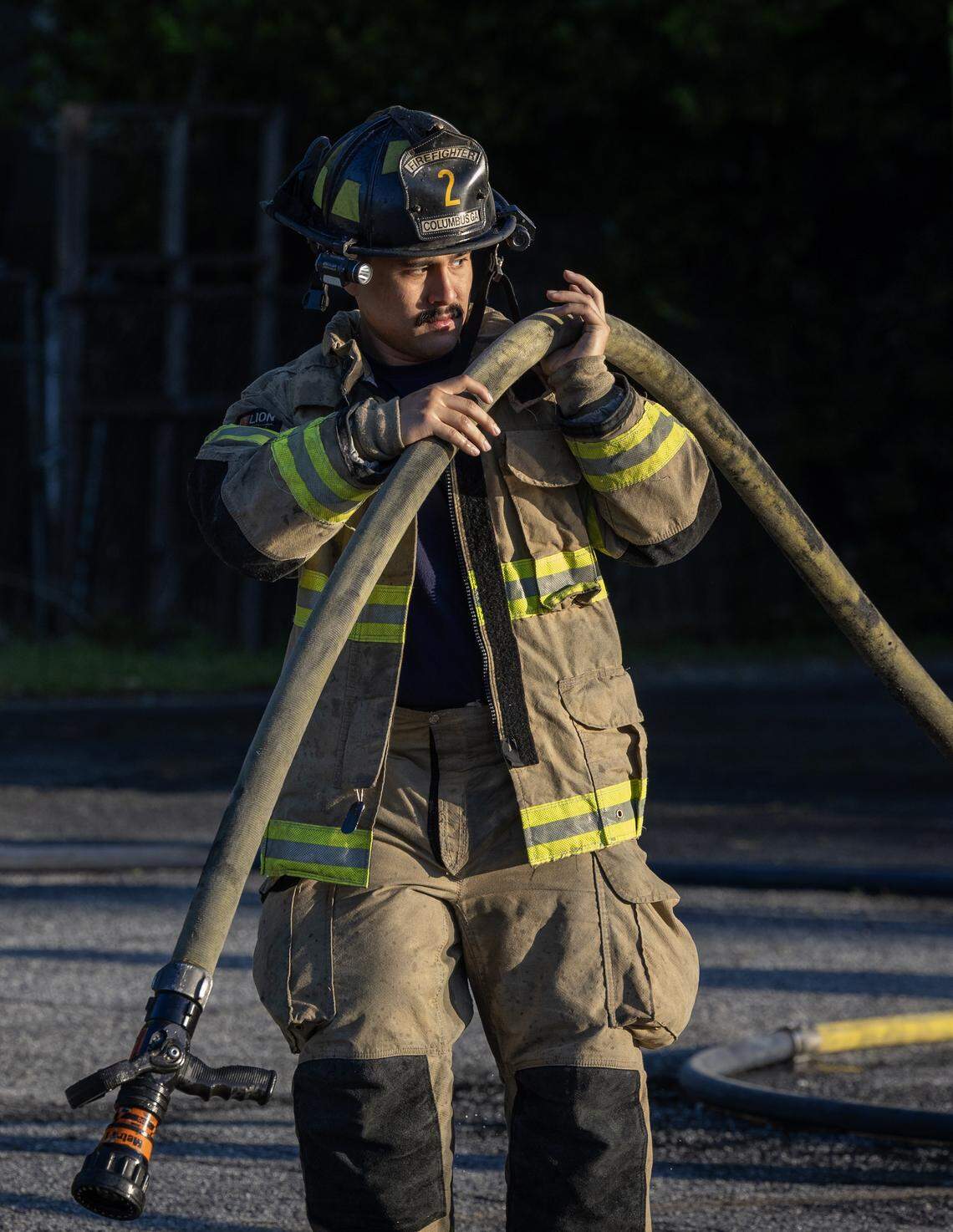A fire April 15, 2026, at Rosehill Seafood, 2621 Hamilton Road in Columbus, has been put out, and a suspect has been arrested and charged with arson, according to Columbus Fire & EMS Deputy Chief Daniel Macon.
