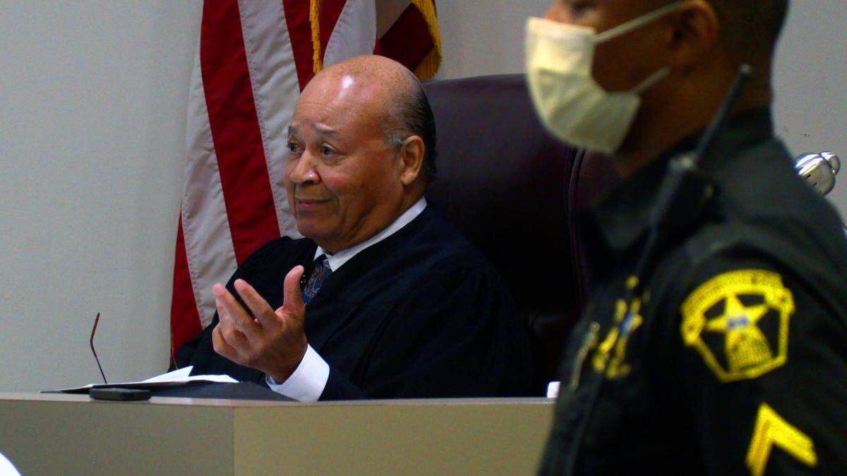 Judge Julius Hunter speaks during a court session on June 2, 2020 at Columbus Recorder’s Court.