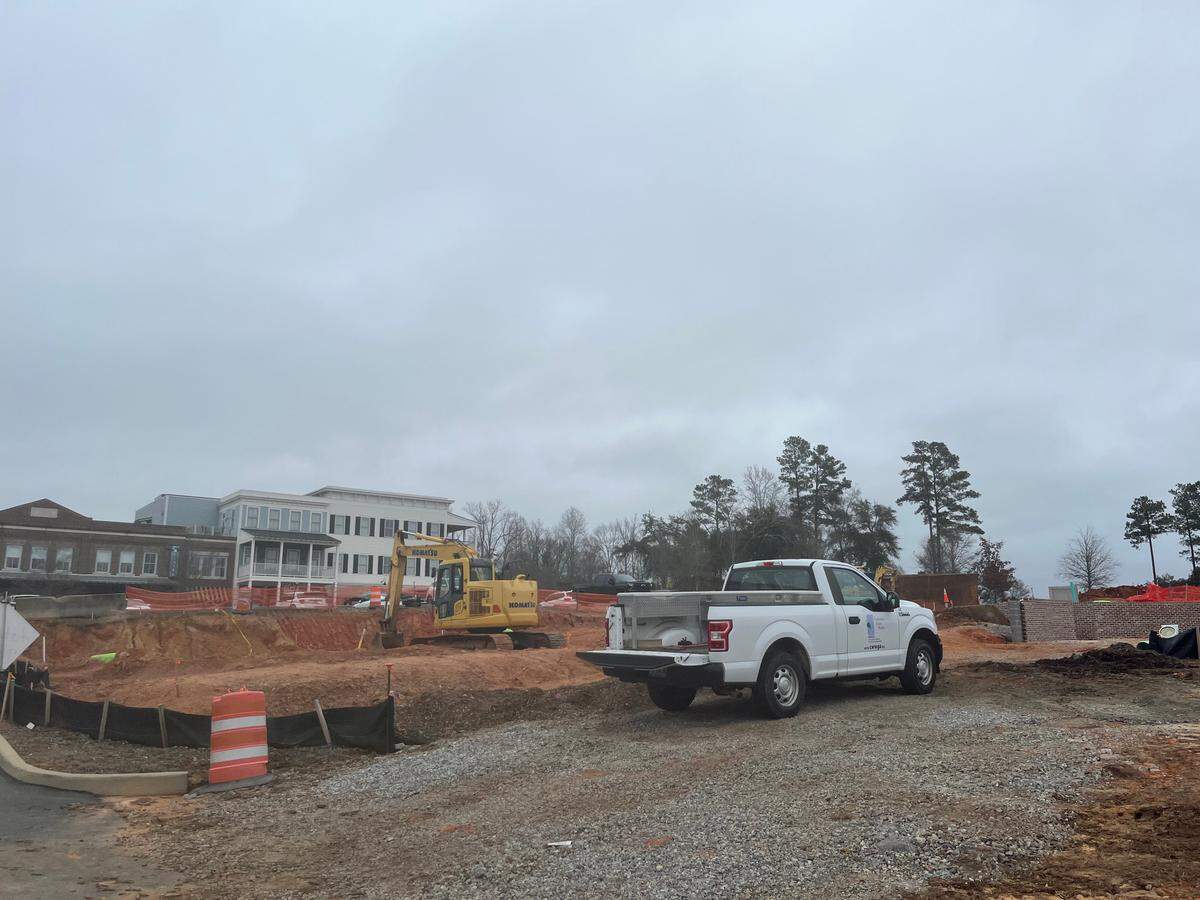 Construction of the Tru By Hilton in Old Town Columbus has begun.
