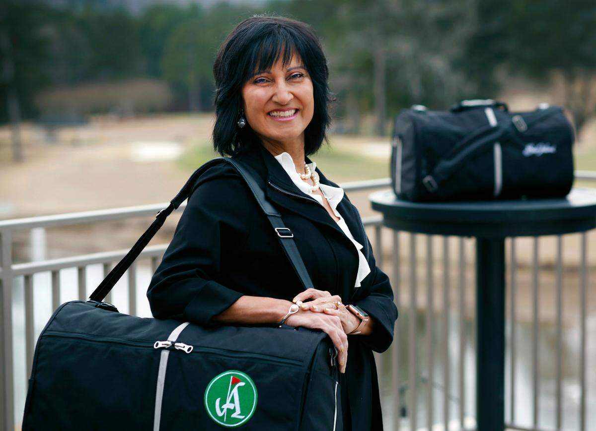 Rashmi J. Hudson, inventor and founder of Alltimate, shows the luggage she designed and created that is a 3-in-1 design. It includes a garment bag, duffle bag, multi-function day pack. It also includes a comfort strap. 1/20/2023