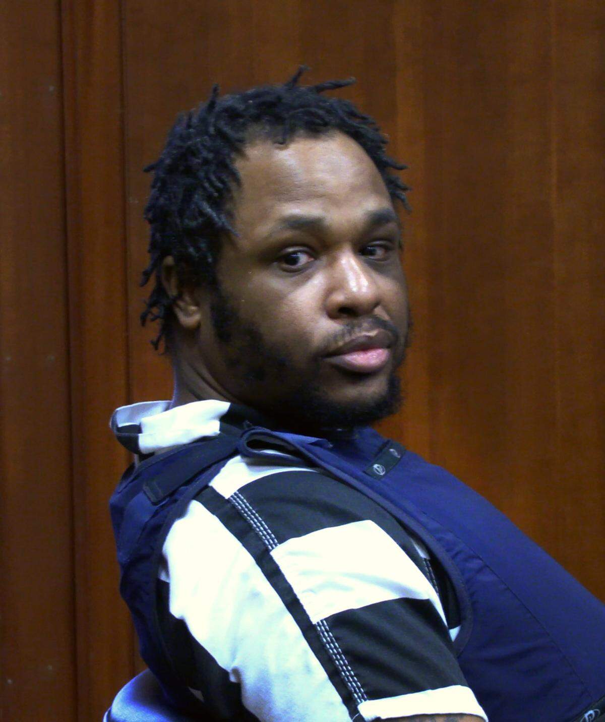 Jeremy Tremaine Williams waits for a hearing to begin Wednesday morning in a Phenix City, Alabama courtroom. 12/14/2022