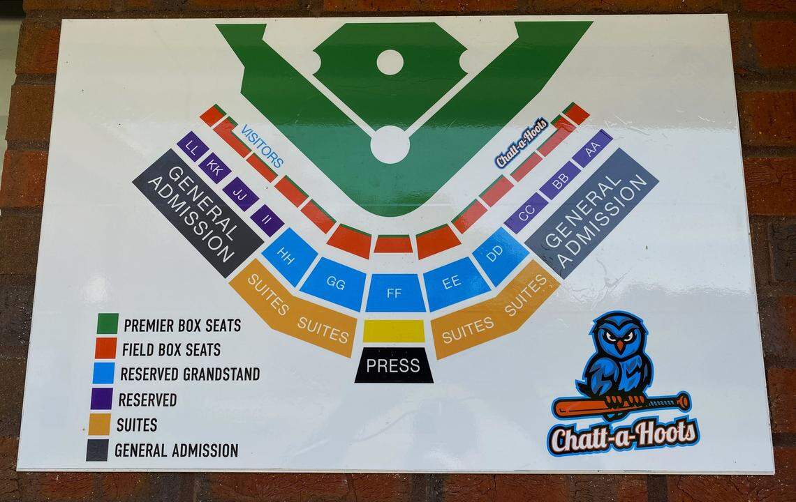 A sign at the ticket booth shows Golden Park’s current layout.