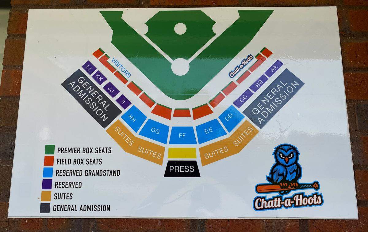 A sign at the ticket booth shows Golden Park’s current layout.