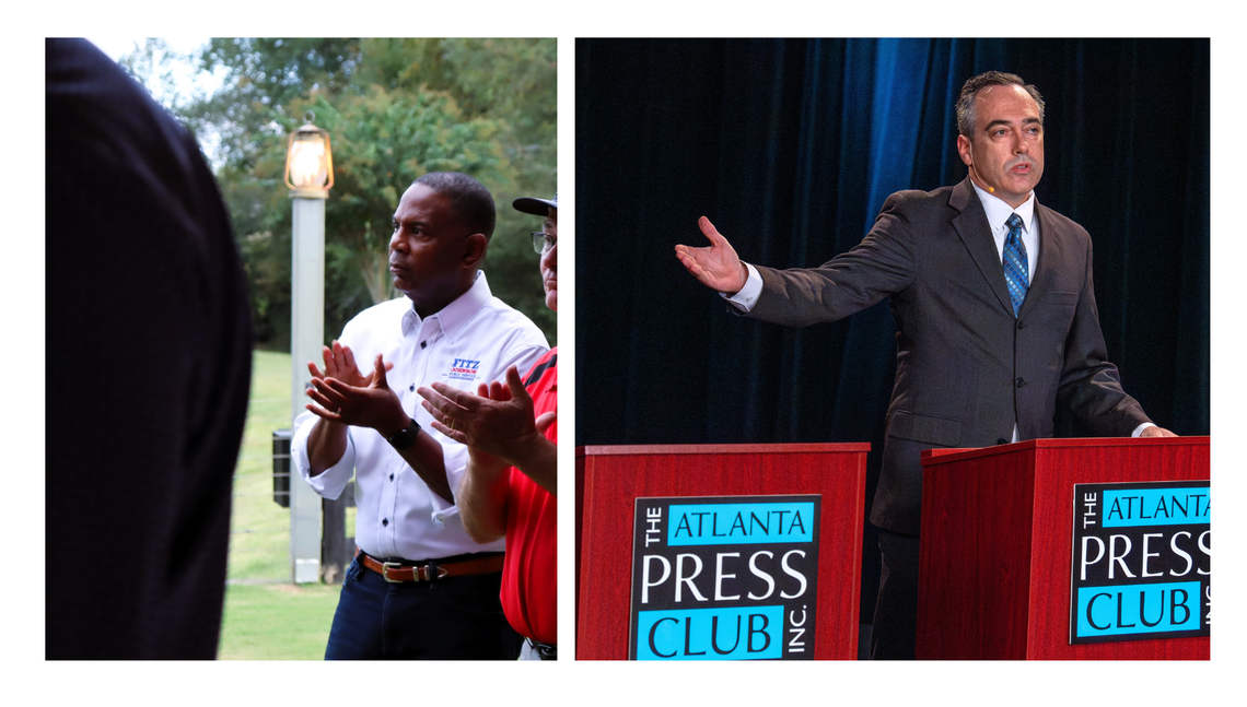 Fitz Johnson (left) and Peter Hubbard (right) faced off last November. They could face off again if Johnson wins the May primary.