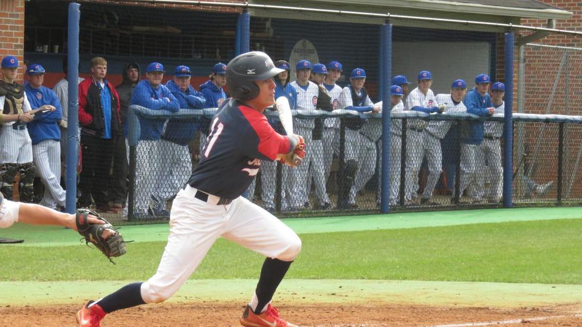Northside third baseman Waggener Davidson’s sacrifice fly in the ninth inning set up a play at the plate that helped the Patriots defeat Columbus on March 14, 2017.