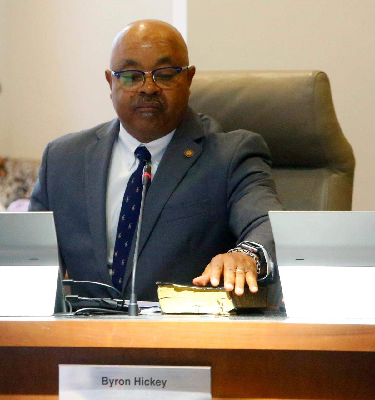 Byron Hickey was sworn in as a Columbus City Councilor Tuesday morning. 07/09/2024