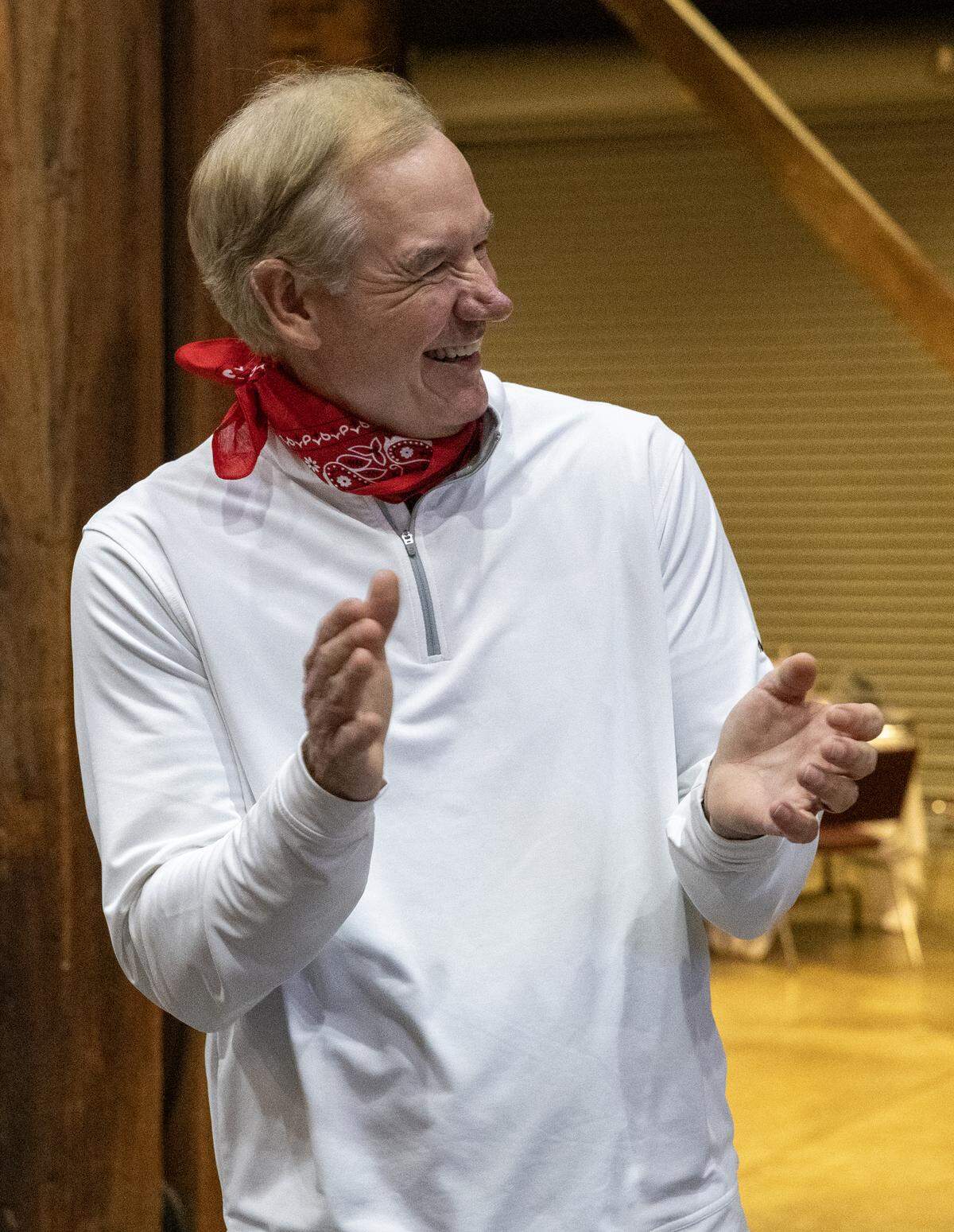 Kevin Blair, CEO of Pinnacle Financial Partners, participates in a team-building orientation event May 15, 2026, at the Columbus Convention & Trade Center.
