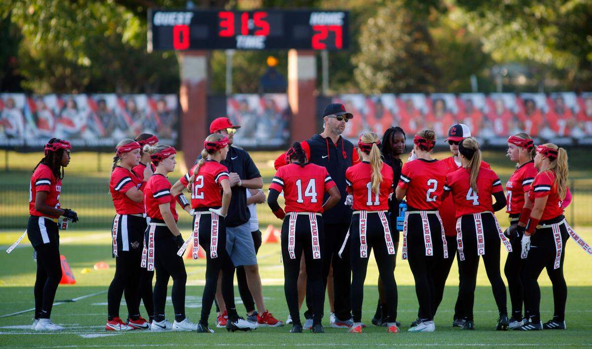 The varsity flag football team from Central High School in Phenix City, Alabama defeated Brewbaker Tech 48-0 Monday at Garrett-Harrison Stadium. 10/14/2024