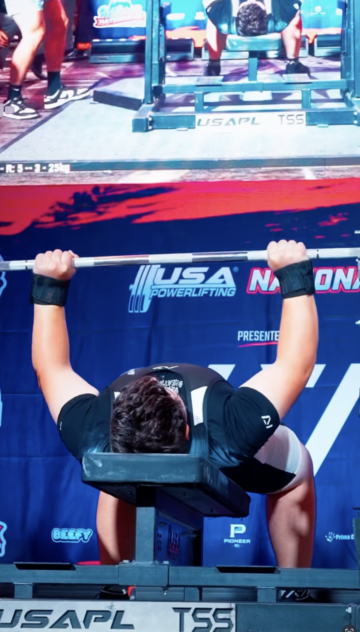 Nash Earwood competes at the USA Powerlifting Youth Nationals in Lombard, Illinois, on June 12, 2026.