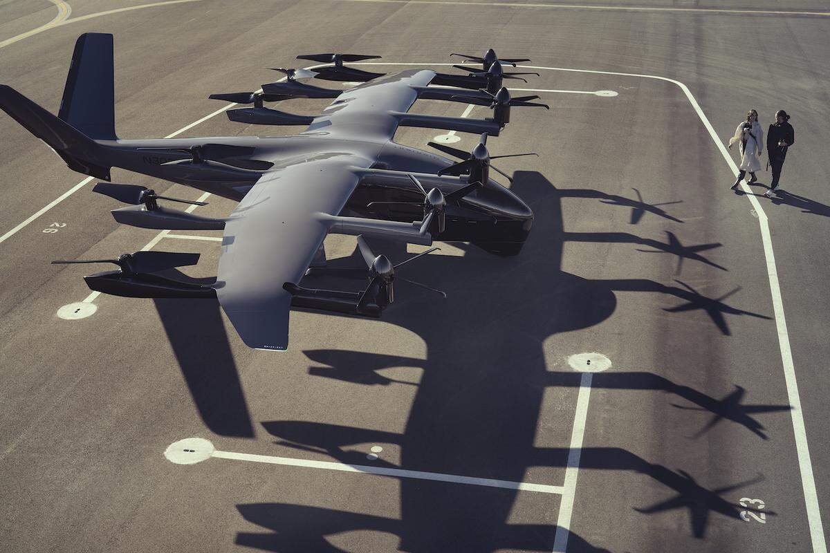 Archer’s Midnight eVTOL on the tarmac in the San Jose, California pilot office in 2022.
