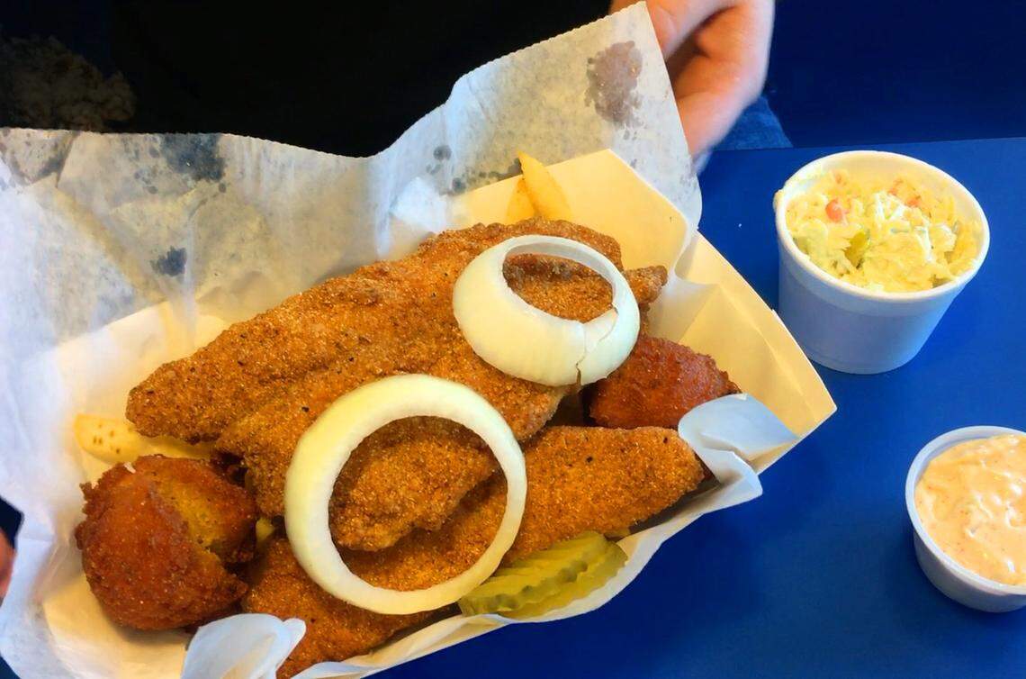 Ledger-Enquirer reporter Nick Wooten checked out the fish and chips at Skippers Fresh Seafood Market & Deli at 3505 Buena Vista Rd. in Columbus for this week’s Foodie Friday. Nick chose flounder. His meal came with french fries, hush puppies, close slaw, Skippers homemade spicy tartar sauce, pickles, and onion. Contact Nick at nwooten@mcclatchy.com with a suggestion for his next stop.