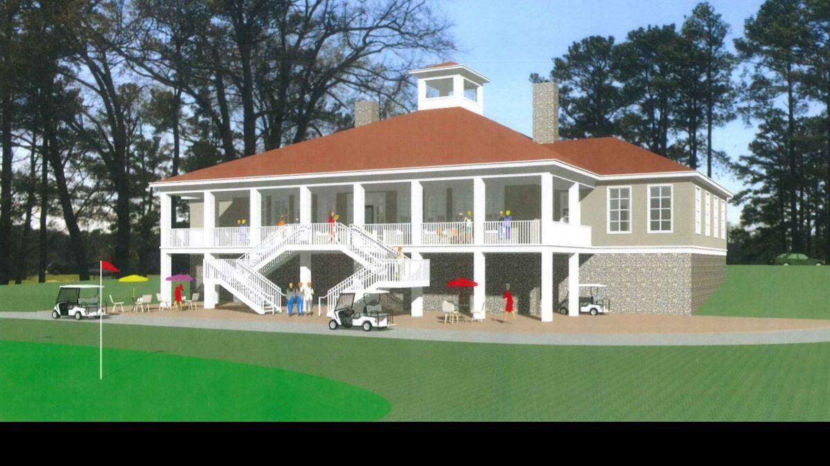 A rendering of the proposed new clubhouse at Bull Creek Golf Course.