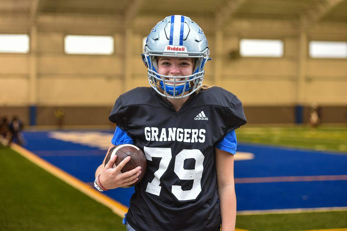 Carlee Roland, kicker for the LaGrange High School football team