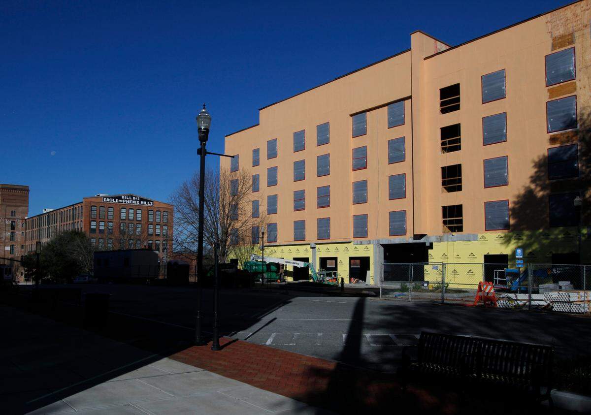 The Hampton Inn on the corner of Broadway and 12th ​Street in downtown Columbus is expected to be completed by fall 2022, according to Newt Aaron of Aaron & Clements, Inc., the owners’ representative​ for the development. The ​Pezold Companies property will consist of 93 rooms follow the “current prototype” for Hampton Inn as defined by Hilton, the hotel chain’s parent company. 12/23/2021