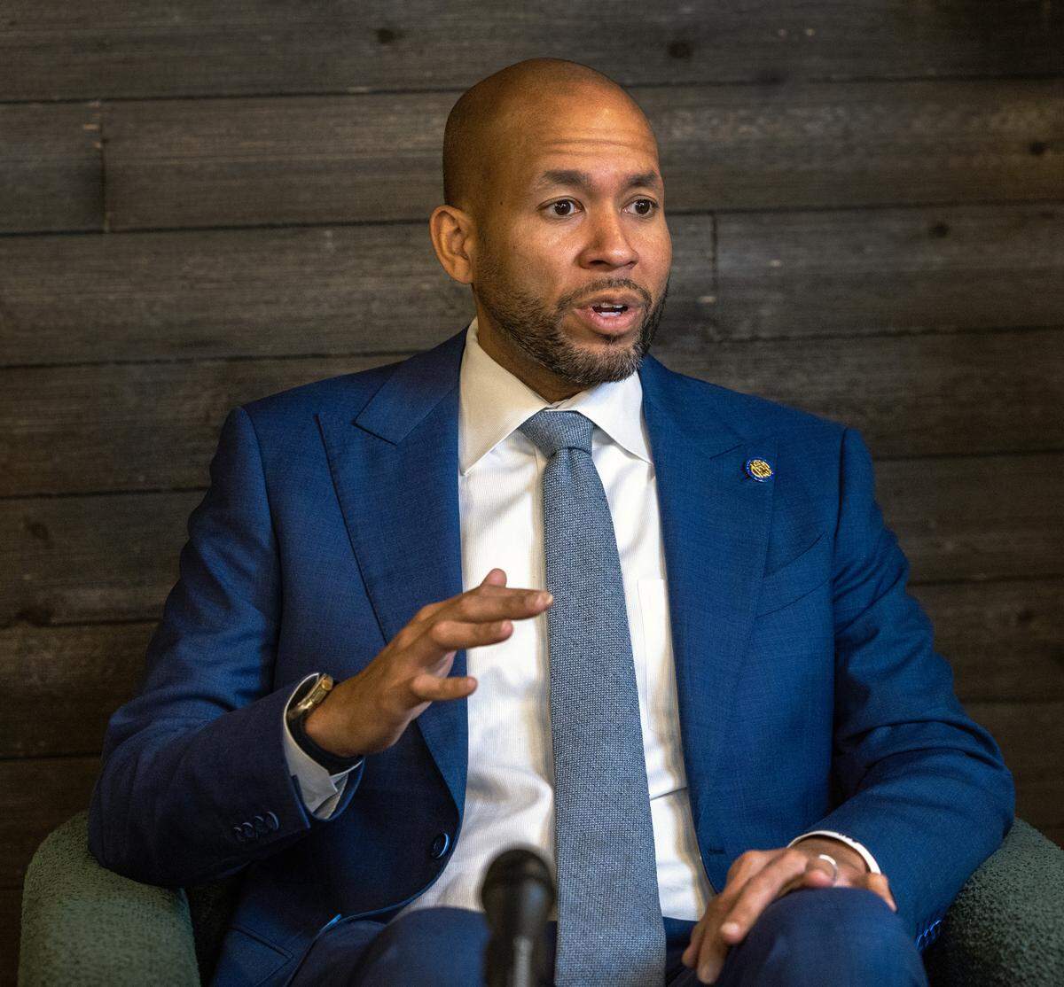 Columbus native and Georgia gubernatorial candidate Jason Esteves, a former state senator who represented District 6 in metro Atlanta, talks with the Ledger-Enquirer in a May 8, 2026, interview.